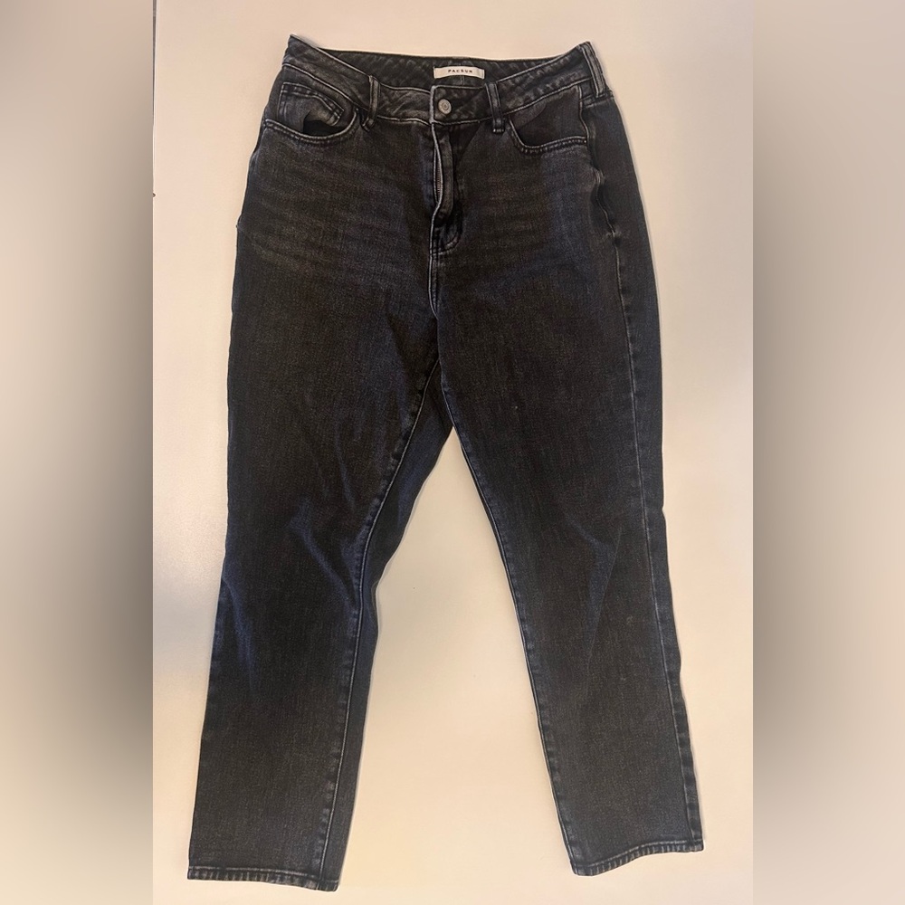 Black High-Rise Mom Jeans